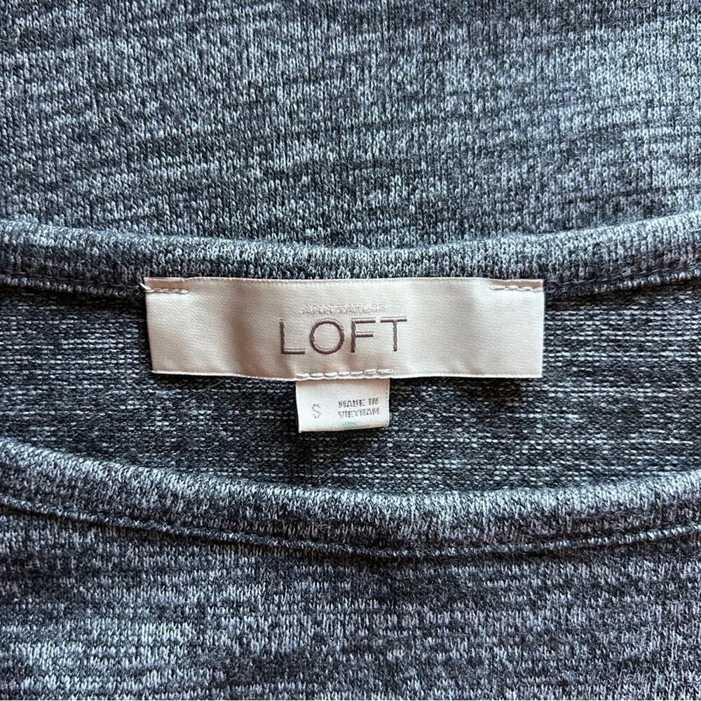 Loft Gray Elbow-Length Flutter/Ruffle Trim Sleeve… - image 8